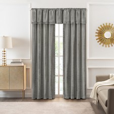 Gray Pinch Pleat Window Panel