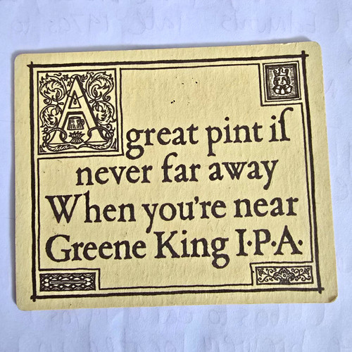 Greene king ipa coaster - ipa,