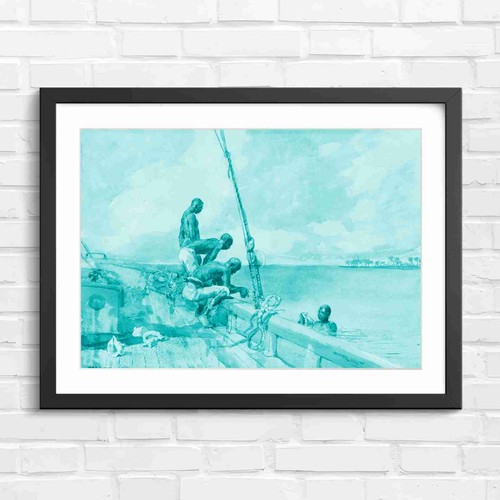 Seamen diving from - diving,