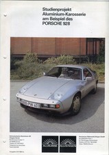 Porsche 928 1983 Aluminium bodywork German market sales brochure