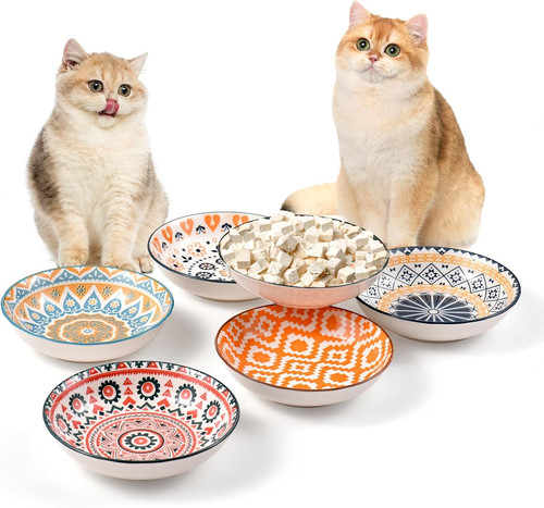 Cat bowls ceramic - cat,