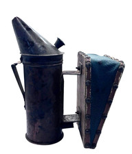 Vintage Copper Beekeeping Smoker Leather Bellows Early 20th C Beekeeper Tool