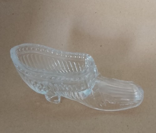 Vintage glass shoe slipper - shoe, 5"