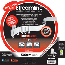 Speedy  Streamline 5m Bendable Curtain Track for Straight & Bay Windows (White)