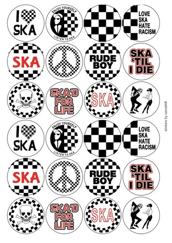 Ska stickers circular - (circular, 45mm