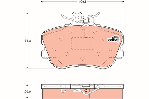 Brake pad set - pad,