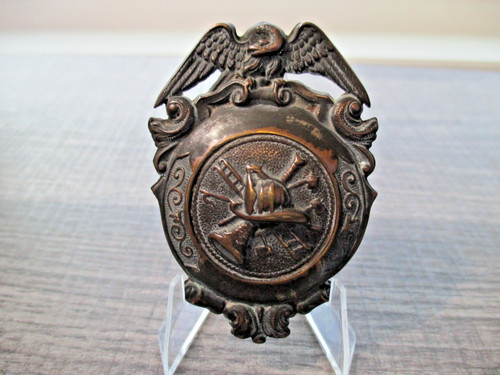 Vintage fireman badge - vintage,