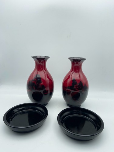 Pair royal doulton flambe - of,