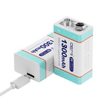 2 x 9v Lithium Rechargeable
