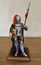 Vintage Medieval Knight Armour Sword Shield Figure Statue Shudehill 10" Spear 