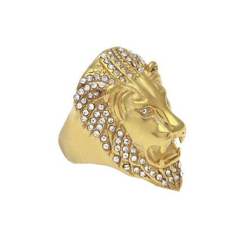 Mens 18k gold filled lion - filled,