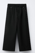 Zara Girls Studded Wide Leg