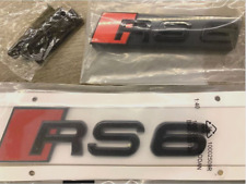 Audi RS6 C7 C7.5 Gloss Black Badge Set - Front Grille Badge & Boot Badge