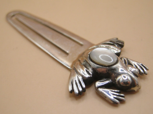 Solid silver 925 frog toad - solid, /