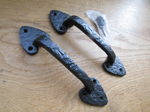 Rustic iron door pull handles