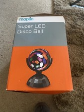 Maplin Large 8 inch LED Disco Ball Rotating Boxed Suoerb Xmas gift 