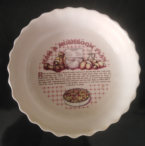 Vintage ham and mushroom flan - vintage,