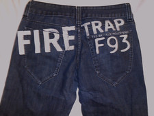 LADIES FIRETRAP BLACKSEAL PURE INDY BOYFRIEND SPELL OUT JEANS.SIZE 29R.W 29 L 32