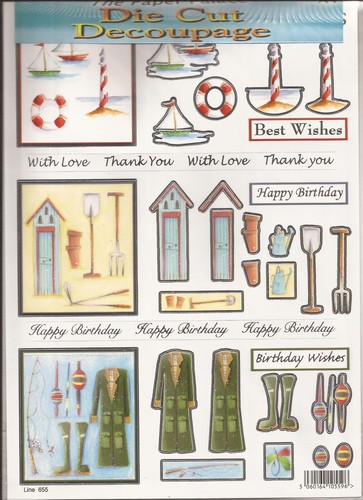 Birthday cardmaking die - a4, cut
