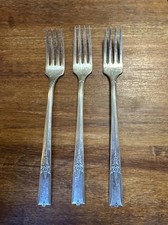 Wm A Rogers AA Heavy Oneida Ltd 3 Dinner Forks Flatware Artistic