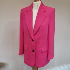Zara Hot Pink Oversized Blazer Size Small Formal Evening Workwear Smart