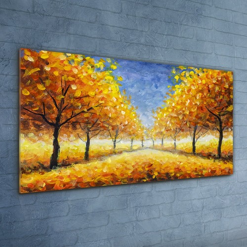 Painting park trees autumn - painting,