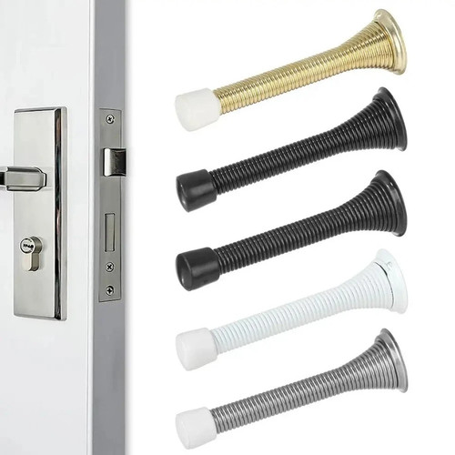 Door stop silver gold spring - door,