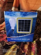 Solar Powered Shed Light Bulb LED Portable Hang Up 15W Lamp Hooking Chicken Coop