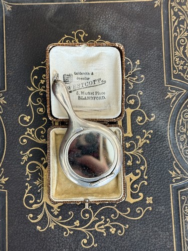 Antique chatelaine compact - antique,