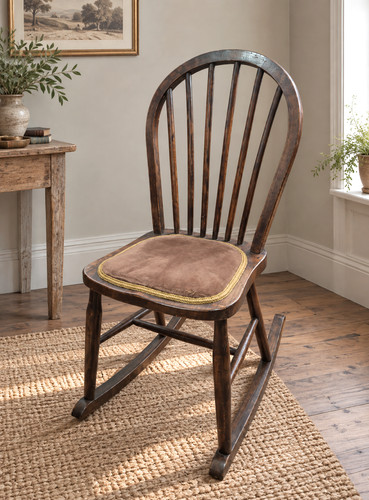 Vintage oak rocking chair - oak,