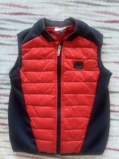 Armani Baby Boys Waistcoat Size 24 Months Designer Red And Navy