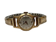 Vintage MuDu 18ct Yellow Gold Ladies Mechanical Watch – Swiss Made 17 Rubis