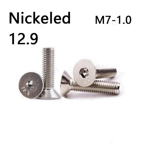 Nickeled 9 steel hex - m7-1.0,