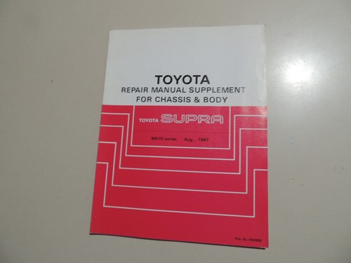 1987 repair manual addendum - repair,