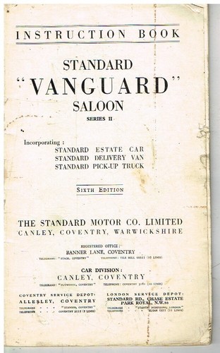 Standard vanguard saloon - standard, ii