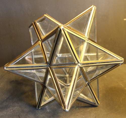 Vintage solid brass glass - brass,