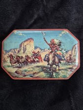 Vintage Native American Scene Toffee Tin - Hollands Toffee - Arthur Holland
