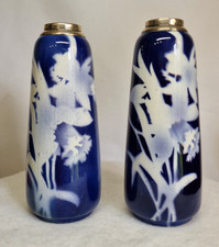 Vintage Pair of Vases in Blue
