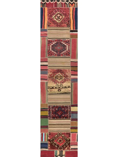 3x13 handwoven kilim - 3x13, patchwork