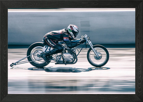 Vintage motorbike framed wall - motorbike,