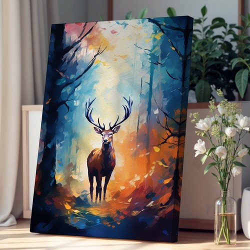 Stag forest impressionism - in,