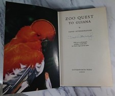 1ST 1ST Edition 1956 Zoo Quest to Guiana by David Attenborough Signed HB