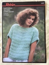 Robin knitting pattern 13587. Super Chunky Easy Knit sweater top 28 - 44".