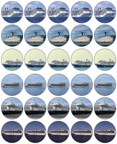 Cruise ship cupcake - cruise, toppers