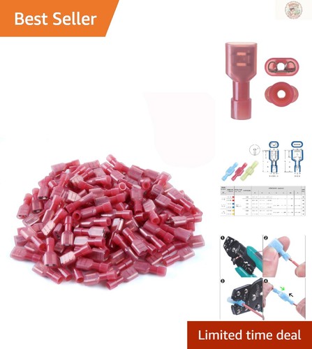 100 count red crimp - red,