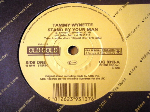 Old gold label - 7",