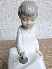 Lladro NAO Vintage Figurine Ornament Boy with Candle Night time stories 0567