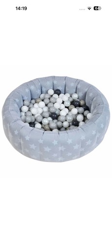 Grey round soft baby ball - grey,