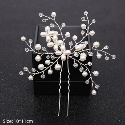 Flower wedding hair - hair, pins