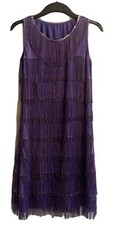 Purple Charleston Dress Flapper Costume Fancy Dress and Accessories